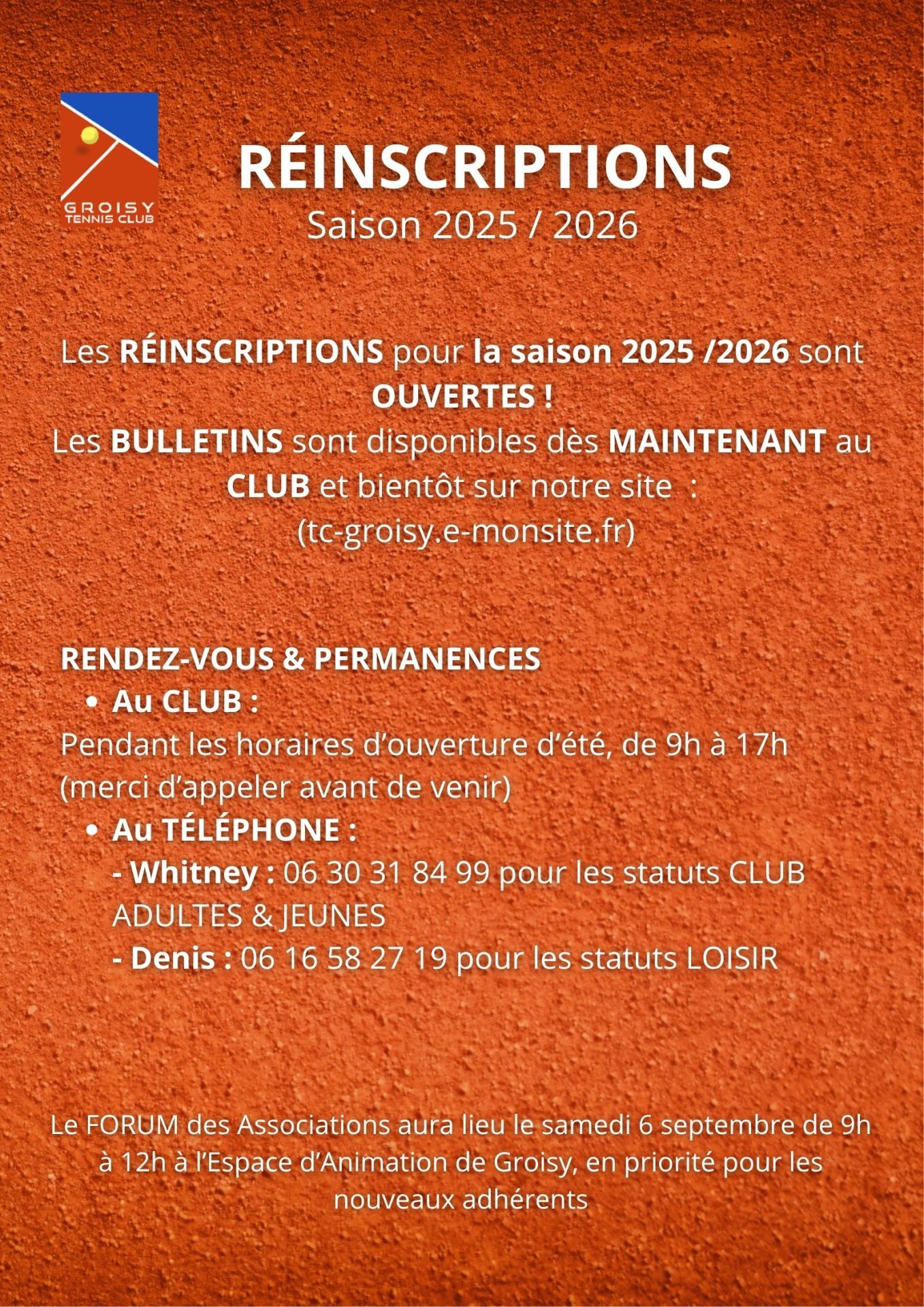 Re inscriptions 1